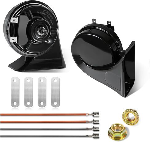 Horn 12V Car Horns Loud Dual-Tone Waterproof Auto Horns Electric Snail Horn Kit with Relay Harness and Switch Button,Universal for Any 12V Vehicles (horn with wire harness and button, 12v) in Saudi Arabia
