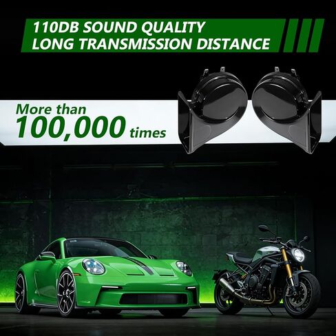 Horn 12V Car Horns Loud Dual-Tone Waterproof Auto Horns Electric Snail Horn Kit with Relay Harness and Switch Button,Universal for Any 12V Vehicles (horn with wire harness and button, 12v) in Saudi Arabia