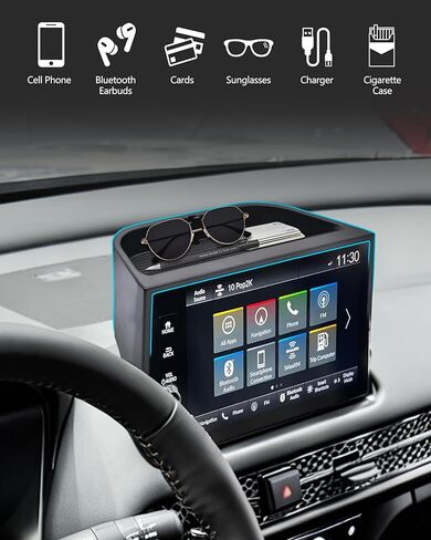 Dashboard Organizer Tray for Honda HRV 2023 2024 2025 2026 Accessories, Center Console Storage Box Fits 7" & 9" Screen, Sunglasses Holder, Non-Slip HRV Accessories in Saudi Arabia