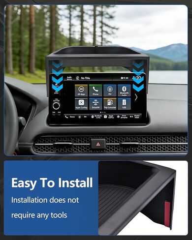 Dashboard Organizer Tray for Honda HRV 2023 2024 2025 2026 Accessories, Center Console Storage Box Fits 7" & 9" Screen, Sunglasses Holder, Non-Slip HRV Accessories in Saudi Arabia