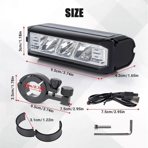 Light Bar for Tutti - PSLER Ebike Light for Tuttio,Ridstar,Yozma In10,Dirt Bike Headlight in Kuwait