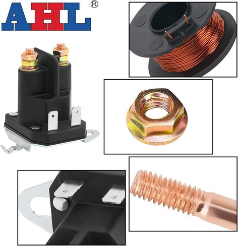 AHL Motorcycle Starter Relay Solenoid Compatible with GT52XLS, GTH2448T, GTH2454T, GTH2648, GTH2654T, GTH26K54T, GTH27V52LS, GTH3052TF, LGT2554, LGT2654 in Kuwait