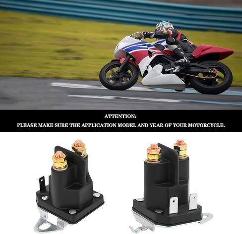 AHL Motorcycle Starter Relay Solenoid Compatible with GT52XLS, GTH2448T, GTH2454T, GTH2648, GTH2654T, GTH26K54T, GTH27V52LS, GTH3052TF, LGT2554, LGT2654 in Kuwait