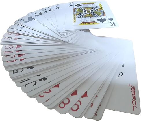 مجموعة أوراق لعب Bexter 2 Decks Royal Bridge بحجم 100% من البلاستيك مع حقيبة تخزين بلاستيكية، مقاومة للماء ومتينة، بطاقات على شكل كازينو للجسر والرومي والبوكر in Kuwait