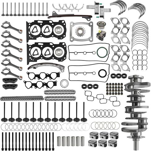 1GR-FE 4.0L Engine Overhaul Rebuild Kit with Crankshaft Head Gasket Connecting Rod Timing Chain Kit Fits for Toyota FJ Cruiser, 4Runner Tacoma Tundra 2003-2015 Replace# 13401-31010 13201-39235 in Saudi Arabia