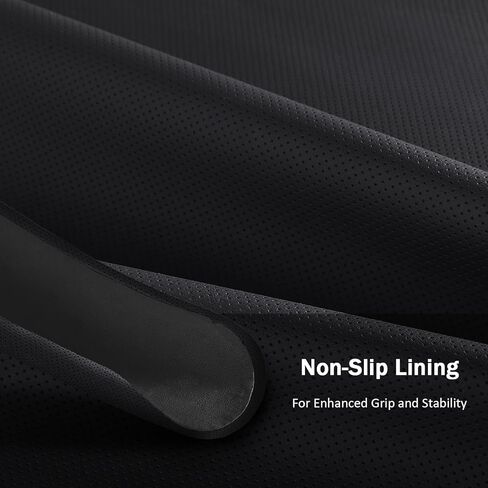 Leather Steering Wheel Cover for Toyota Highlander 2020-2026 & Sienna 2021-2026, Customized 3-Piece Snap-On Car Steering Wheel Cover for Toyota (Black Hole) in Kuwait