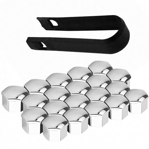 20-Pack 19mm (3/4 inch) Wheel Nut Covers, Durable Wheel Lug Nut Caps, Universal Hub Covers with Removal Tool for Car and Truck (Black) in Saudi Arabia