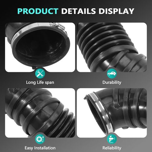 696-202 خرطوم أنبوب دخول الهواء النظيف للمحرك يناسب F-250 F-350 F-450 F-550 Super Duty 1999-2003 Excursion 2000-2003 يستبدل XC3Z9B659AA in Kuwait