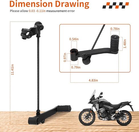 دواسة ناقل الحركة لرافعة ناقل الحركة مع مجموعة قضيب التغيير لهوندا CBR500R CB500X CB500F 2013-2023 (استخدم فقط إصدار COO) 24710-MGZ-305 in Kuwait