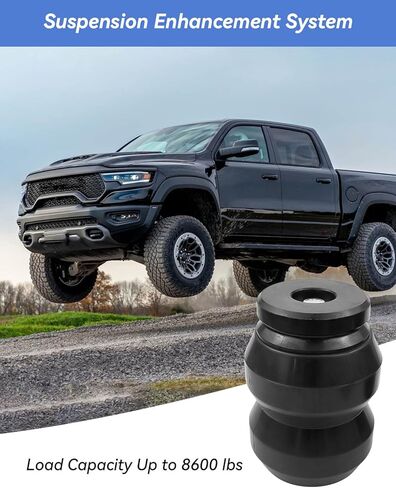 نظام تعزيز التعليق DR1500DQ متوافق مع دودج رام 1500 2WD/4WD 2009-2022، زنبرك مساعد مطاطي للتعليق، عبوتان in Kuwait