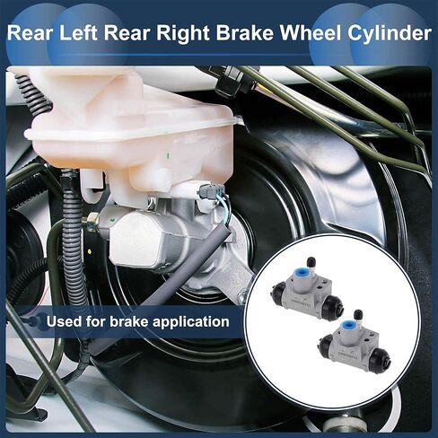 Rear Left Rear Right Brake Wheel Cylinder No.43300SNAA01/43300T5RA01 Drum Brake Cylinder for Honda Civic 2006-2015 Cast Iron Silver Tone 2 Pcs in Kuwait
