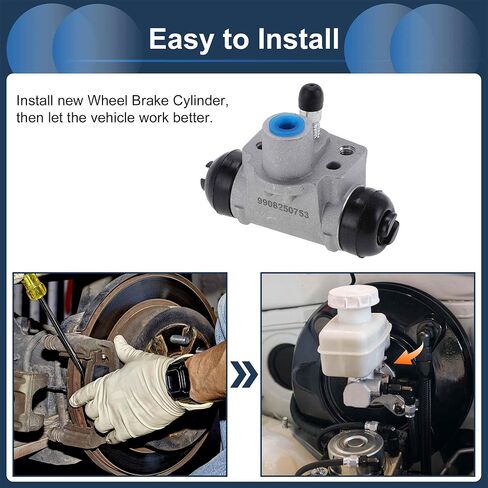 Rear Left Rear Right Brake Wheel Cylinder No.43300SNAA01/43300T5RA01 Drum Brake Cylinder for Honda Civic 2006-2015 Cast Iron Silver Tone 2 Pcs in Kuwait