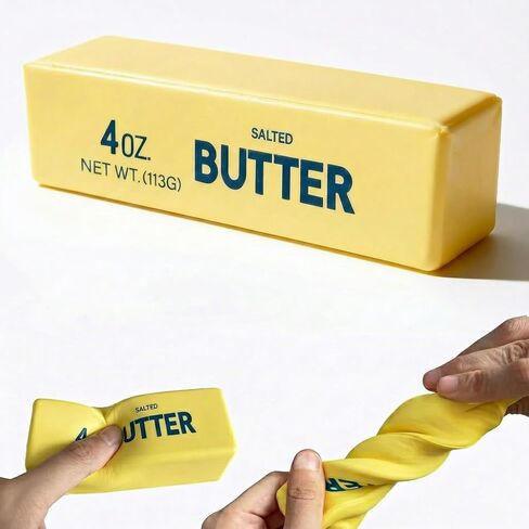 Stress Relief Butter Squishy, Soft Squishy Fidget Toy, Squeeze & Stretch Sensory Toy for Adults Anxiety Relief, Calming Focus Desk Companion in Saudi Arabia