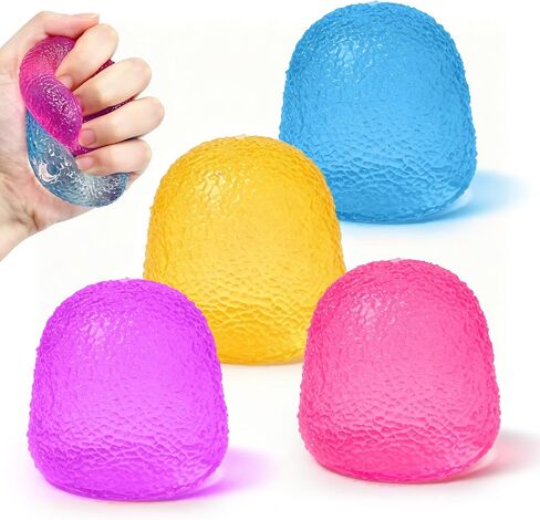 4PCS Gumdrop Squishy Toys Mini, Sweet Gel Candy Stress Ball, Sensory Squeeze Toy Set , Soft Hand Fidgets for Anxiety Relief, Birthday Goodie Bag Fillers for Teens & Adults in Saudi Arabia