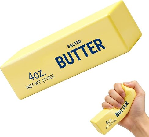 Butter Squishy, Butter Slow Rising Squishy, Butter Stick Squeeze Balls for Stress Relief, Soft Pressure Sensory for Adults, Squeeze Toys (1Pc, Butter Stick) in Kuwait