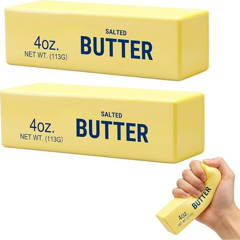 Butter Squishy, Butter Slow Rising Squishy, Butter Stick Squeeze Balls for Stress Relief, Soft Pressure Sensory for Adults, Squeeze Toys (1Pc, Butter Stick) in Kuwait