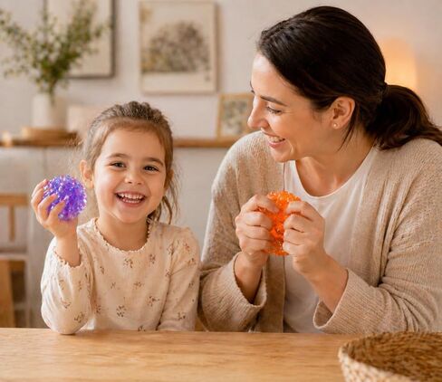 J’Adore 3 Pack Squishy Toys for Kids, Sensory Stress Relief Toys Set, Fun Cube, Gum Droppable & Spiky Orb, Soft Squeeze Fidget Toys for Toddlers Ages 3+, Party Favors & Gifts in Kuwait