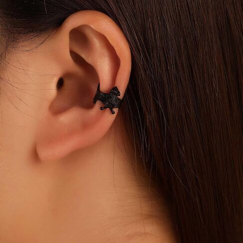 Andelaisi Punk Bat Ear Cuff Earrings Vintage Black Bat Clip On Earrings Black Bat Cuff Cartilage Earrings Animal Bat Non Pierced Earrings Jewelry for Women in Saudi Arabia
