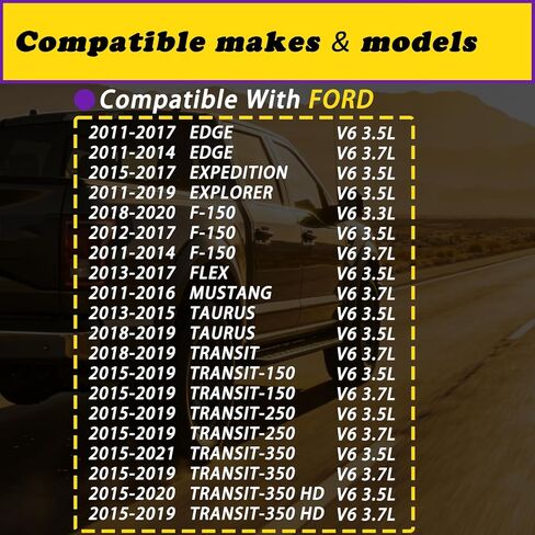 4 قطع محرك متغير صمام توقيت VVT الملف اللولبي محرك عمود الحدبات متوافق مع Ford F150 Explorer Mustang مناسب لـ Edge Expedition Taurus Transit 150 250 350 V6 3.3L 3.5L 3.7L 11-21 in Kuwait
