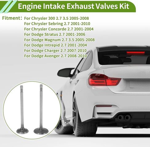 No.4663899 Engine Intake Exhaust Valves Kit for Chrysler 300 2.7 3.5 2005-2008 24 Pcs Oil Seal Intake Air-out Valves 1 Set in Kuwait
