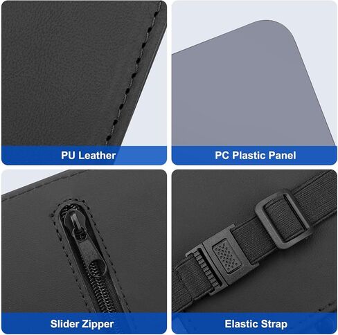 Linkstyle Sun Visor Extender for Car, 3-Sided Expandable Anti-Glare Car Visor Extender, PU Leather Polarized Sun Blocker Extension with PC Lenses for UV Cars SUVs Vans Taxis in Kuwait