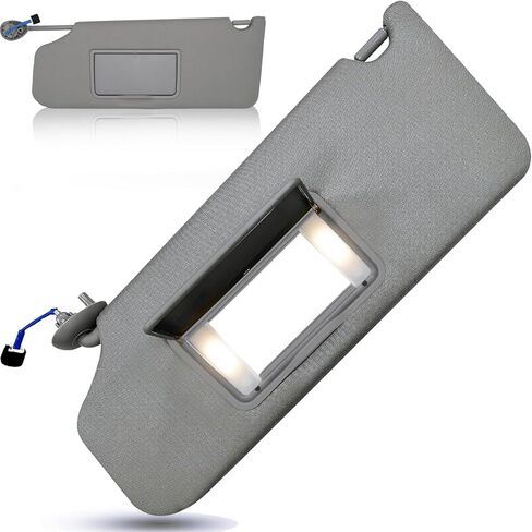 Gray Left Driver Side Sun Visor fit for Honda Pilot 2009 2010 2011 2012 2013 2014 2015 Replacement Sunshade 83280-SZA-A01ZA with Vanity Light/with Makeup Mirror in Saudi Arabia