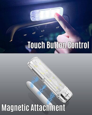 أضواء نيون داخلية للسيارة بـ 7 ألوان، ضوء LED قابل للشحن عبر USB للسيارات، ضوء قبة مغناطيسي، ضوء للقدمين للسيارات، إضاءة وحدة تحكم مركزية داخلية للتنفس RGB، قطعتان in Kuwait