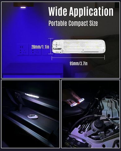 أضواء نيون داخلية للسيارة بـ 7 ألوان، ضوء LED قابل للشحن عبر USB للسيارات، ضوء قبة مغناطيسي، ضوء للقدمين للسيارات، إضاءة وحدة تحكم مركزية داخلية للتنفس RGB، قطعتان in Kuwait