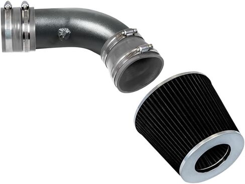RSG MATT BLACK PIPE with GRAY Short Ram Intake Kit with Filter Compatible For 04-08 Grand Prix V6 3.8/05-08 V8 5.3 in Saudi Arabia