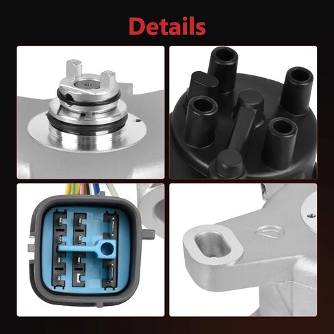 الموزع مع غطاء ودوار TD-80U يناسب 1996 1997 1998 Honda Civic، 1996 1997 Honda Del Sol S & SI، 1997 Acura EL، 1.6L L4، استبدال TD-98U 30100-P2E-A01 30100P2EA01 in Kuwait