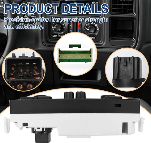 لوحة وحدة التحكم في المناخ 599-210XD - متوافقة مع 2003-2007 Chevy Silverado GMC Sierra 1500 2500 3500 Tahoe Suburban Avalanche Trailblazer Yukon XL Envoy Cadillac Escalade يستبدل 10370033 in Kuwait