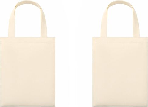 Phicorn Small Canvas Tote Bags, 9" x 11" Reusable Cotton Mini Totes for DIY Crafts, Party Favors and Daily Essentials in Saudi Arabia
