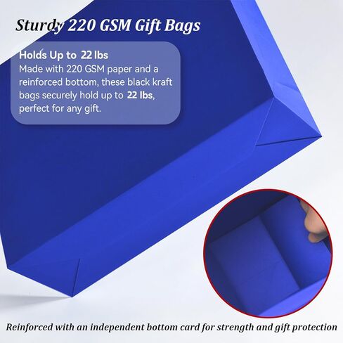 WrapNGo 8 PCS Gift Bags with 16 Tissues 8 Colors Party Favor Bags with Handles 14x4.5x11 Inch Goodie Bags for Valentine's Day, Party,Birthday,Baby Shower,Wedding, School Supplies and Gifts in Kuwait