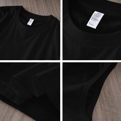 Men's Sleeveless Vest T-Shirt Top Loose Version Cotton Sweat Vest, Black in Saudi Arabia