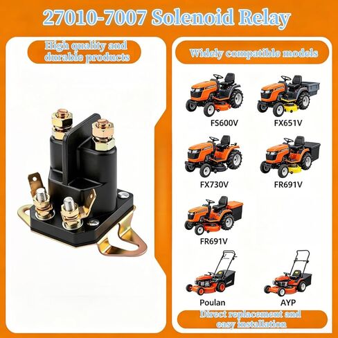 27010-7007 مرحل الملف اللولبي للمبتدئين متوافق مع Kawasaki FR651V FR691V FS481V FS600V FS651V FS691V FX600V FX651V FS691V FX730V استبدال محرك الحديقة in Kuwait