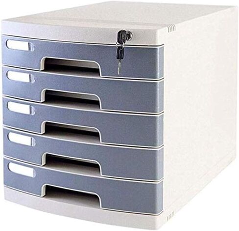 File Cabinet File Cabinet/Rack,5 Drawers Desktop Data Storage Plastic Storage Box 11.6X15.5X12.7 Inches,Gray B,Painted Butterfly in Kuwait