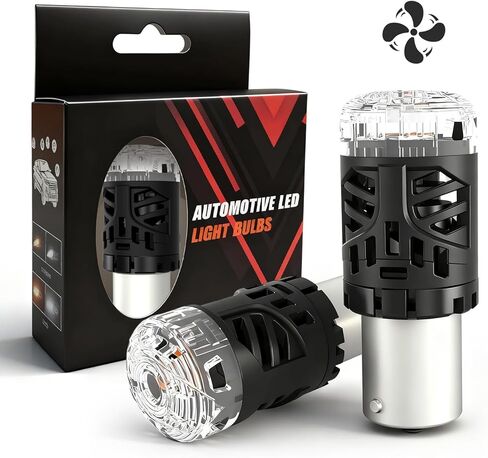 BraveWAY 1156 LED Bulbs, White, 30 Watts, 4400 Lumen, Fan, Error Free in Saudi Arabia