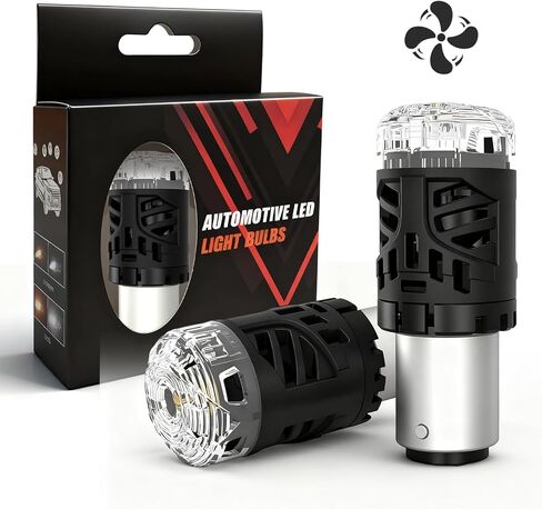 BraveWAY 1156 LED Bulbs, White, 30 Watts, 4400 Lumen, Fan, Error Free in Saudi Arabia