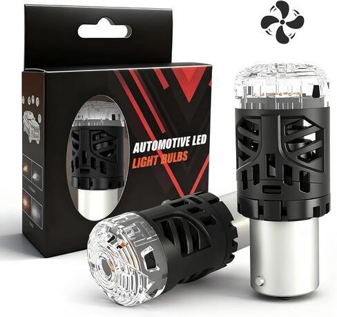 BraveWAY 1156 LED Bulbs, White, 30 Watts, 4400 Lumen, Fan, Error Free in Saudi Arabia