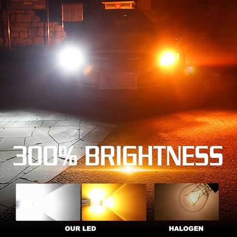 LED Bulbs For Chevy Silverado 1500 (1999-2013) & Silverado 2500 3500 (2001-2011), Switchback Turn Signal Bulb (Front/Rear)/Parking Light + Reverse Backup Lights Bulbs Combo, 300% Brightness, Pack of 4 in Saudi Arabia