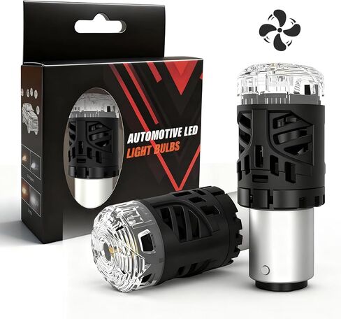 BraveWAY 1156 LED Bulbs, White, 30 Watts, 4400 Lumen, Fan, Error Free in Saudi Arabia