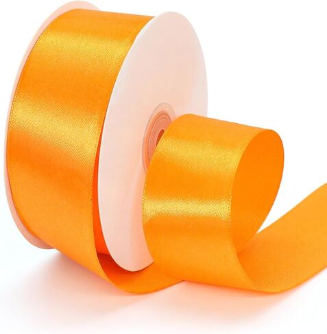 White Ribbon 1-1/2 Inch x 50 Yards White Satin Ribbon for Flower Bouquet Gift Wrapping Crafts, Solid Fabric Ribbons Roll for Handmade Roses, Wedding Decor, Christmas, and Party Decoration in Saudi Arabia