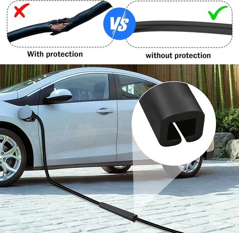 Protector Garage Door Pass Through, ID 19mm Electric Vehicle Car Charging Cable Protector - for Tesla Charging Cable or Various Cable Type Ev Charger Cover (2PK) in Saudi Arabia