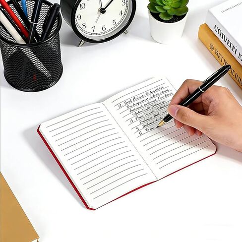 مجموعة دفاتر ملاحظات صغيرة الحجم، 100 حزمة من دفاتر الملاحظات ذات الجيب الصغير 10 ألوان مبطنة مقاس A6 مجموعة دفاتر ملاحظات ملونة ذات غلاف ناعم للأعمال والمكتب والسفر المدرسي، 3.5 × 5.5 بوصة، 24 ورقة/48 صفحة in Kuwait