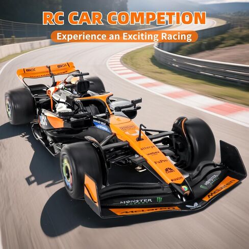 سيارة MIEBELY مرخصة رسميًا 1/14 McLaren F1 بجهاز تحكم عن بعد، 2.4 جيجا هرتز صيغة 1 سيارة RC مع بطاريتين قابلتين لإعادة الشحن، لعبة سيارة سباق هواية عالية السرعة، هدية نموذجية قابلة للجمع للبالغين والأطفال والأولاد والبنات in Kuwait