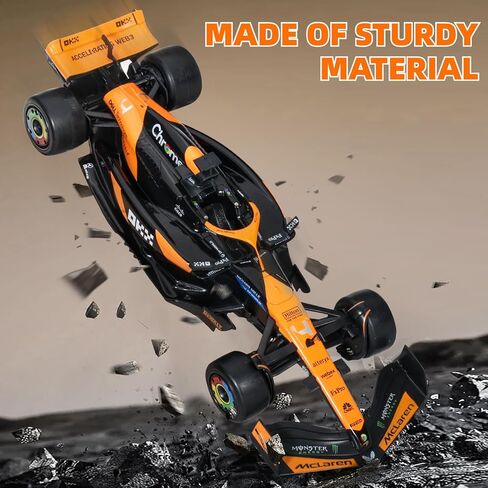 سيارة MIEBELY مرخصة رسميًا 1/14 McLaren F1 بجهاز تحكم عن بعد، 2.4 جيجا هرتز صيغة 1 سيارة RC مع بطاريتين قابلتين لإعادة الشحن، لعبة سيارة سباق هواية عالية السرعة، هدية نموذجية قابلة للجمع للبالغين والأطفال والأولاد والبنات in Kuwait