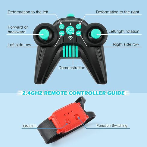 DDAI Gesture Sensing RC Stunt Car، 2.4 جيجا هرتز 4WD يتم التحكم فيها يدويًا والتحكم عن بعد، سيارة تحويل مع 360 درجة تقلب، هدايا عيد ميلاد للأولاد الذين تتراوح أعمارهم بين 6-12 عامًا in Kuwait