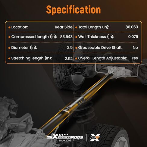 مجموعة عمود المحرك الخلفي من maxpeedingrods لسيارة Ford Explorer 2011-2018 Police Interceptor & Taurus & Taurus X & Lincoln MKS & Mercury Sable استبدال تلقائي Trans AWD # FG1Z4R602A in Kuwait