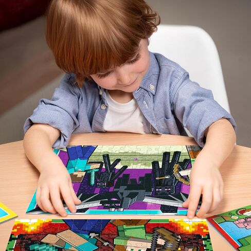 Ravensburger Minecraft 4x100 Piece Bumper Puzzle Pack for Kids 5+ in Kuwait