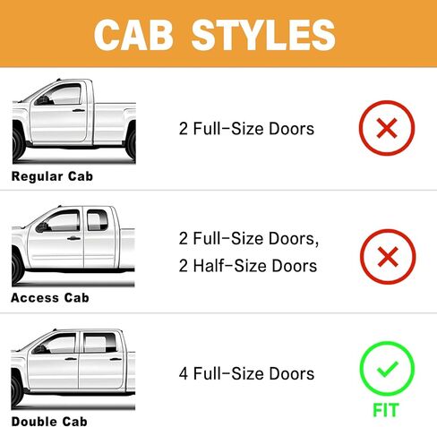 Rain Guards Compatible with 2005-2015 Toyota Tacoma Double Cab, Acrylic Slim Style Window Visor Rain Guard, Extra Side Window Deﬂector for Toyota Tacoma Accessories 4 Pieces in Saudi Arabia